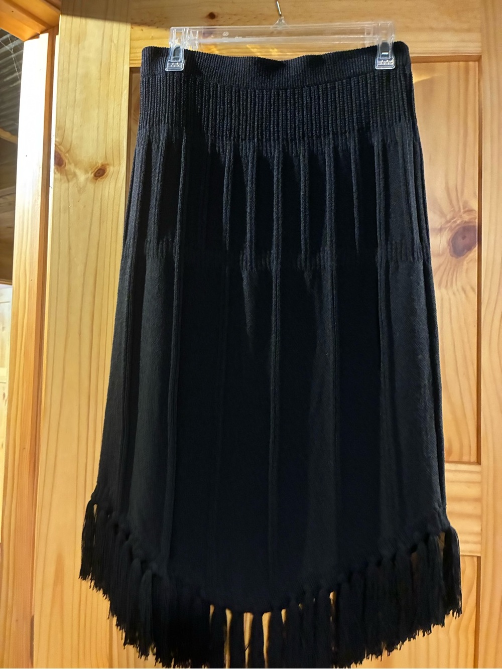 St John knit unique skirt with fringe